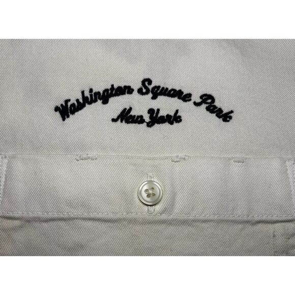 Abercrombie & Fitch Men's Cream Size M Camp Collar Workwear Embroidered Shirt - Picture 11 of 16